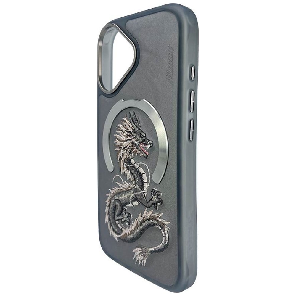 Nimmy Dragon MagSafe dėklas iPhone 16 – pilkas - Image 4