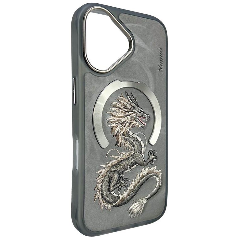 Nimmy Dragon MagSafe dėklas iPhone 16 – pilkas - Image 5