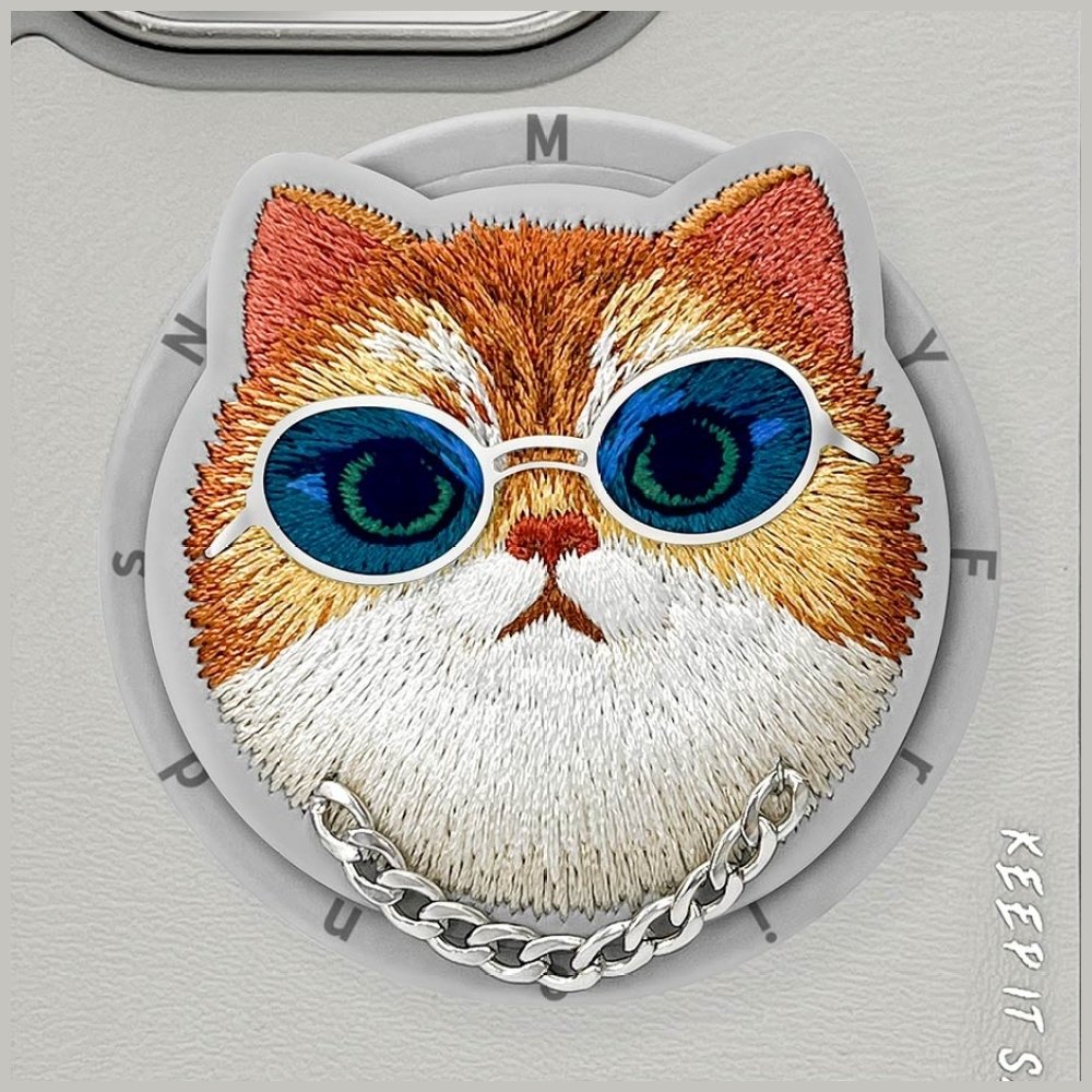 Nimmy Glasses Cool Cat MagSafe dėklas iPhone 16 Pro Max – pilkas - Image 8