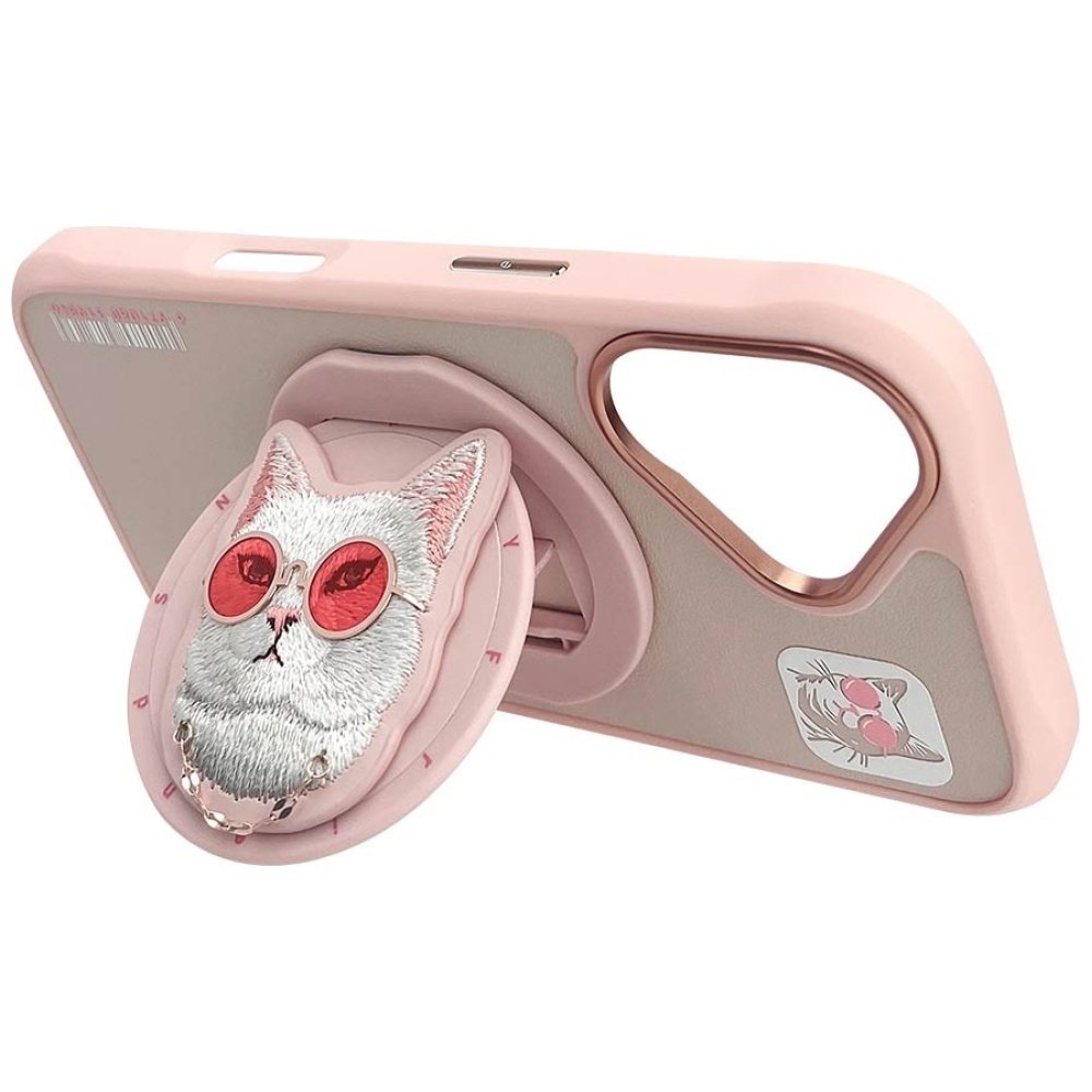 Nimmy Glasses Cool Cat MagSafe dėklas iPhone 16 – rožinis - Image 14