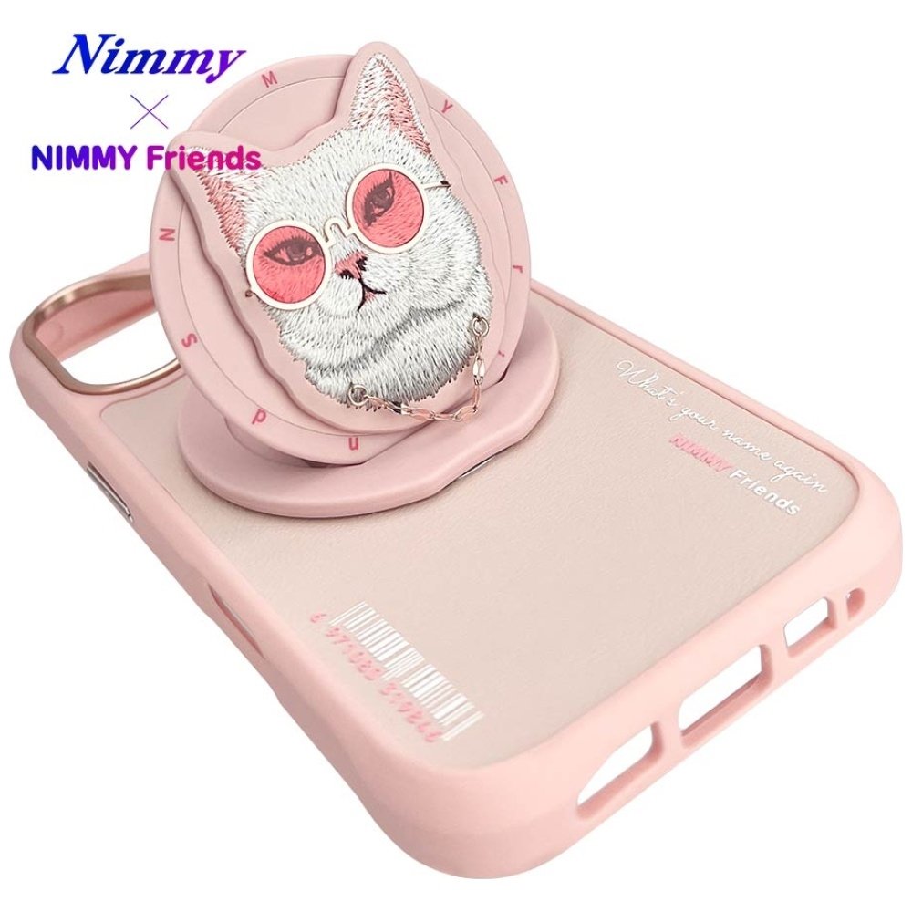 Nimmy Glasses Cool Cat MagSafe dėklas iPhone 16 – rožinis - Image 15