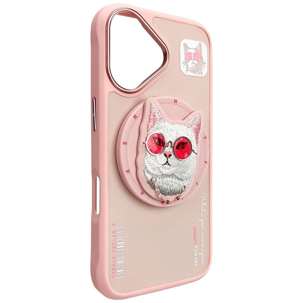 Nimmy Glasses Cool Cat MagSafe dėklas iPhone 16 – rožinis - Image 5