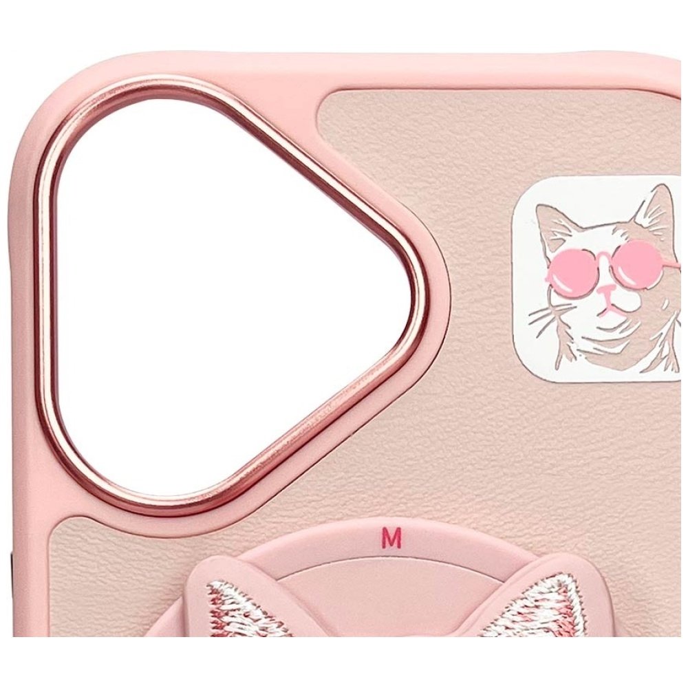 Nimmy Glasses Cool Cat MagSafe dėklas iPhone 16 – rožinis - Image 7