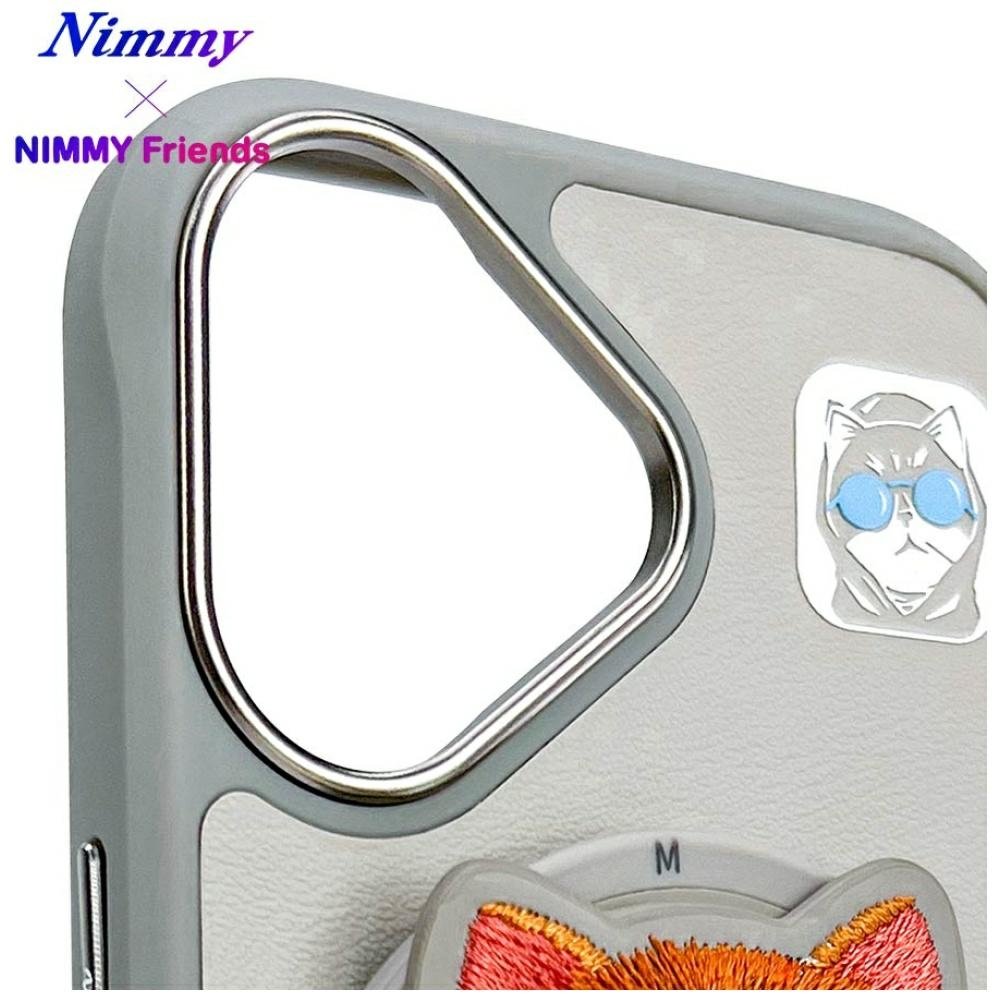 Nimmy Glasses Cool Cat MagSafe dėklas iPhone 16 – pilkas - Image 10