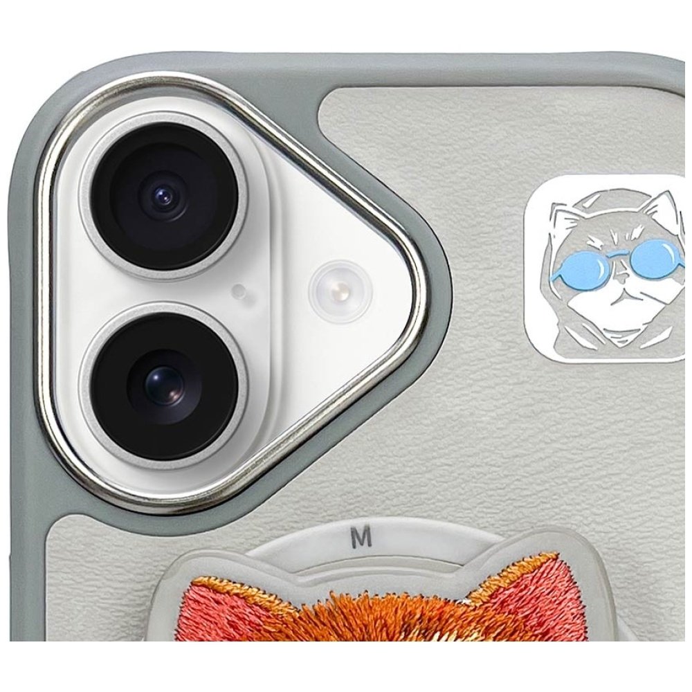 Nimmy Glasses Cool Cat MagSafe dėklas iPhone 16 – pilkas - Image 6