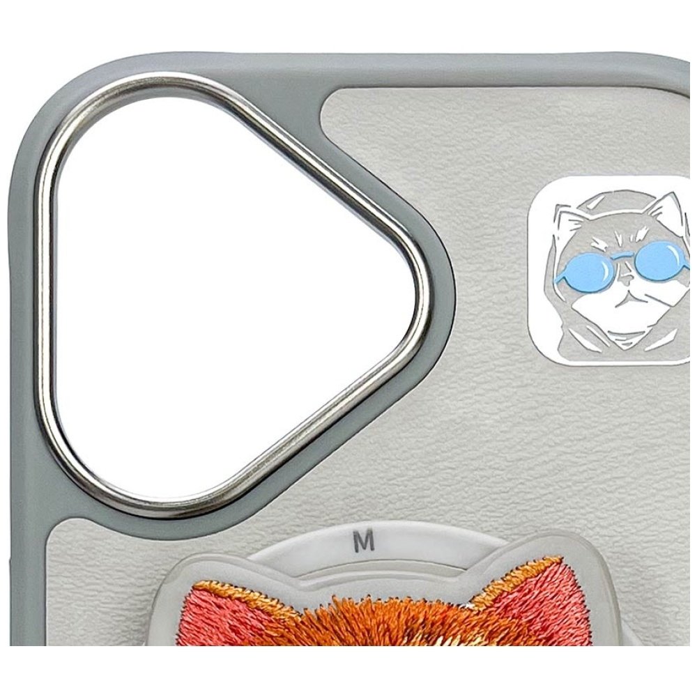 Nimmy Glasses Cool Cat MagSafe dėklas iPhone 16 – pilkas - Image 7