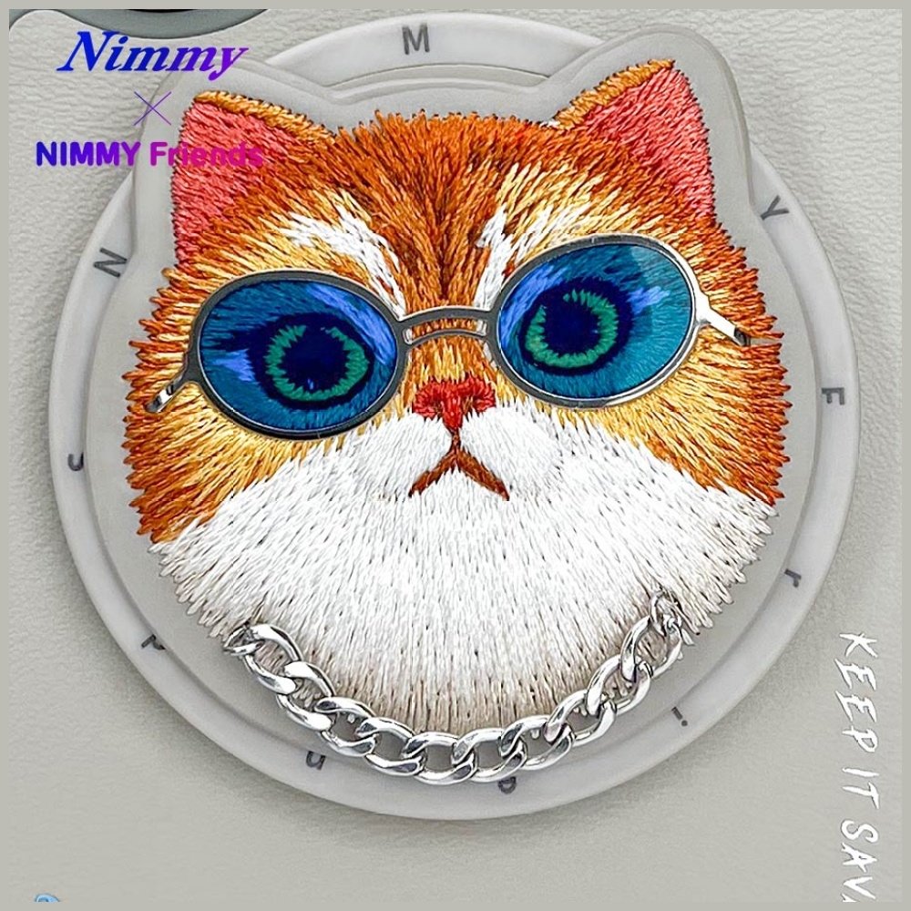 Nimmy Glasses Cool Cat MagSafe dėklas iPhone 16 – pilkas - Image 8