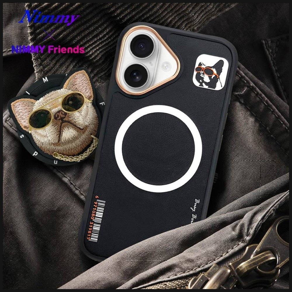 Nimmy Glasses Cool Dog MagSafe dėklas iPhone 16 – juodas - Image 16