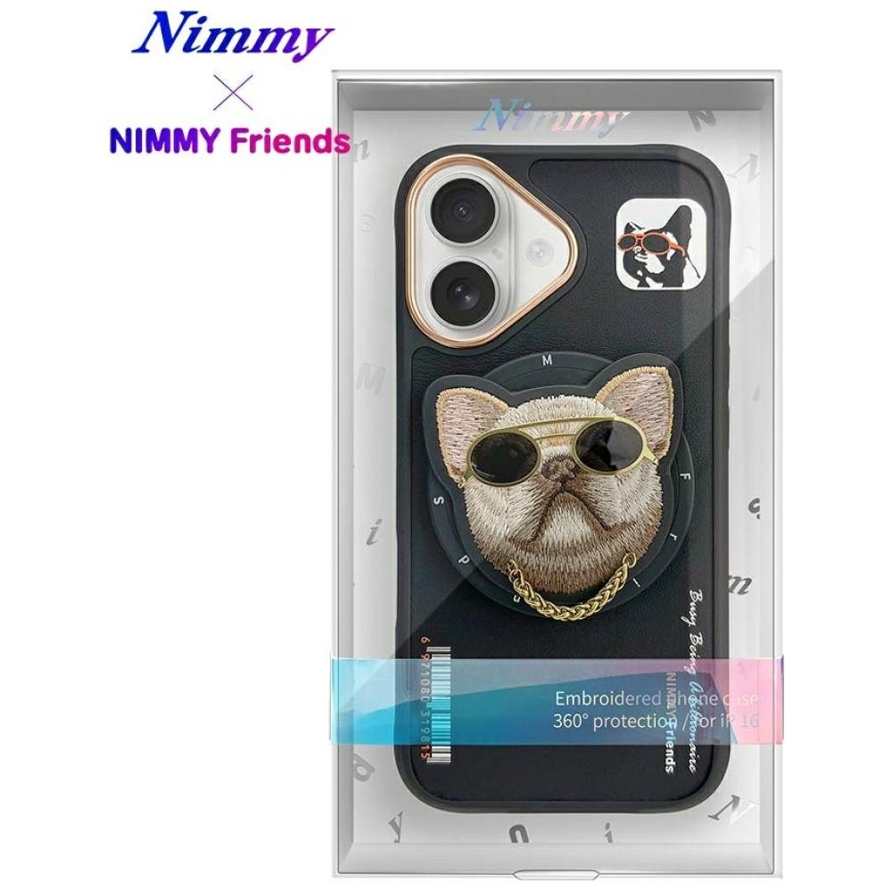 Nimmy Glasses Cool Dog MagSafe dėklas iPhone 16 – juodas - Image 17