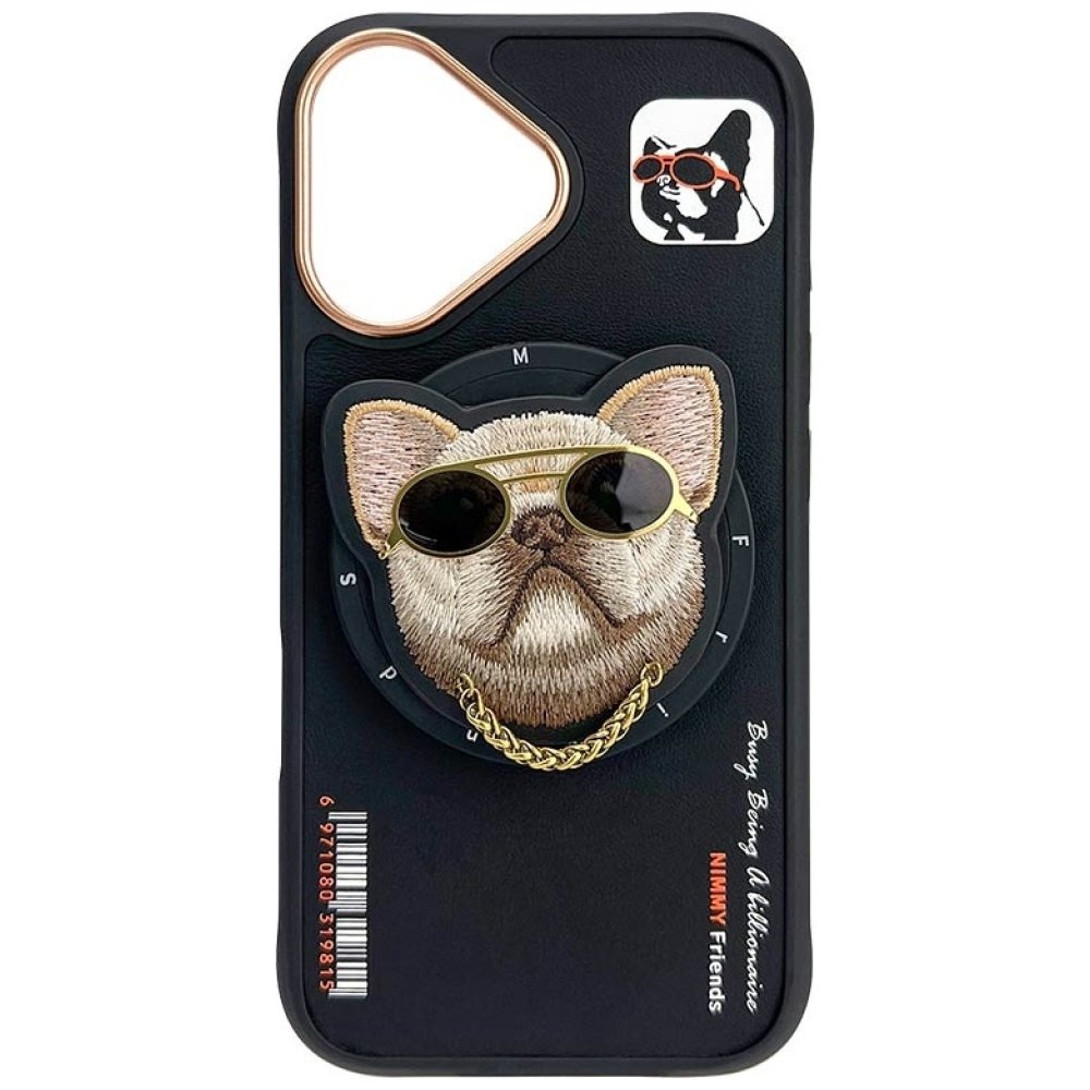 Nimmy Glasses Cool Dog MagSafe dėklas iPhone 16 – juodas - Image 2