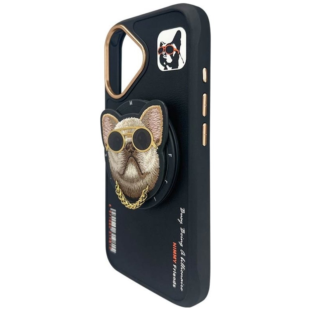 Nimmy Glasses Cool Dog MagSafe dėklas iPhone 16 – juodas - Image 4