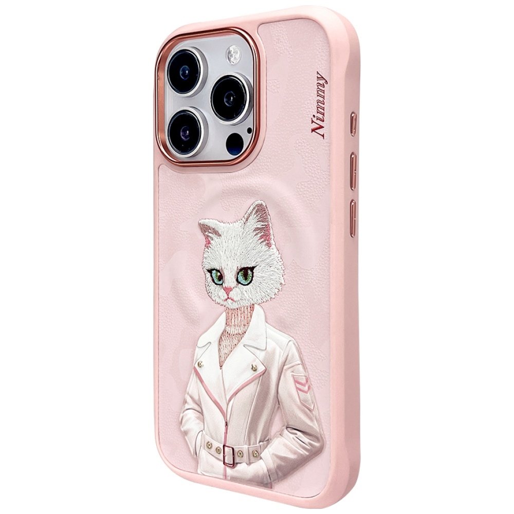 Nimmy Magnetic Fashion Cute Pet MagSafe dėklas iPhone 16 Pro Max – rožinis - Image 2