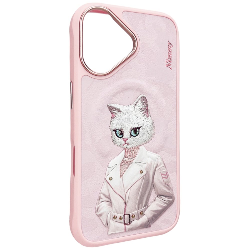 Nimmy Magnetic Fashion Cute Pet MagSafe dėklas iPhone 16 – rožinis - Image 4