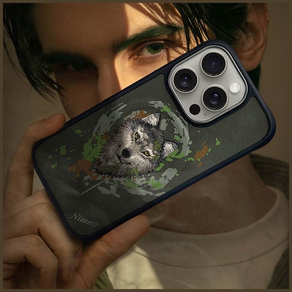 Nimmy Wolf MagSafe dėklas iPhone 16 Pro – pilkas - Image 10