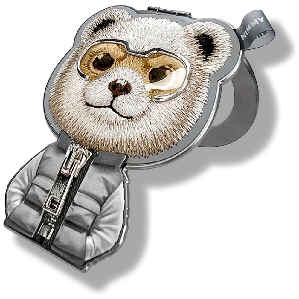 Nimmy Cool&Cute 2.0 Bear magnetinis pakabukas – pilkas - Image 4