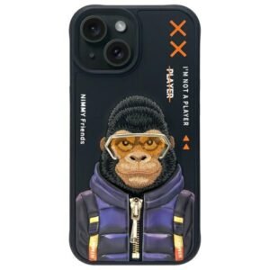 Nimmy Cool&Cute 2.0 Monkey case for iPhone 15 - black