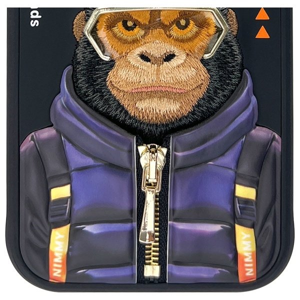 Nimmy Cool&Cute 2.0 Monkey dėklas iPhone 15 – juodas - Image 11