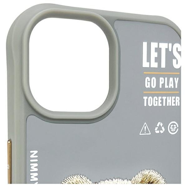 Nimmy Cool&Cute 2.0 Bear dėklas iPhone 15 – pilkas - Image 8