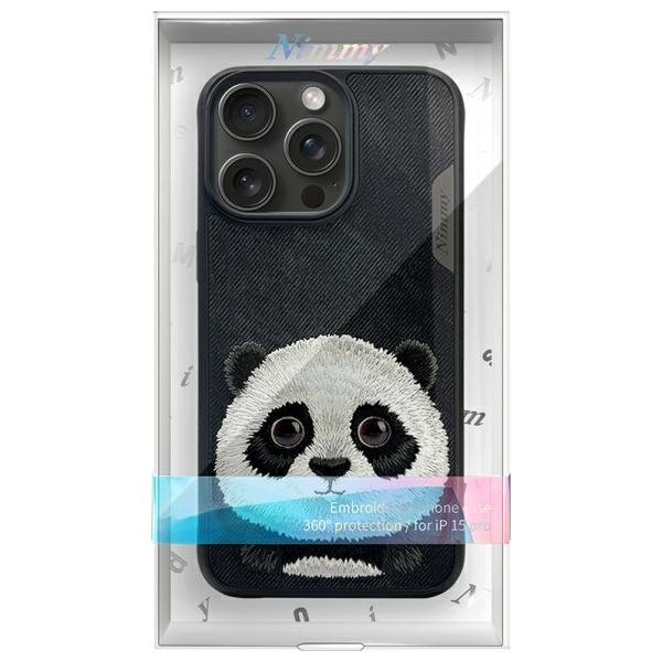 Nimmy Big Eyed Pet 2.0 Panda dėklas iPhone 15 Pro – juodas - Image 10