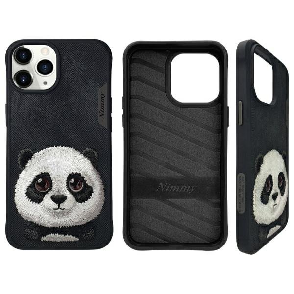 Nimmy Big Eyed Pet 2.0 Panda dėklas iPhone 15 Pro – juodas - Image 2