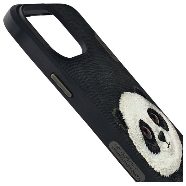 Nimmy Big Eyed Pet 2.0 Panda dėklas iPhone 15 Pro – juodas - Image 4