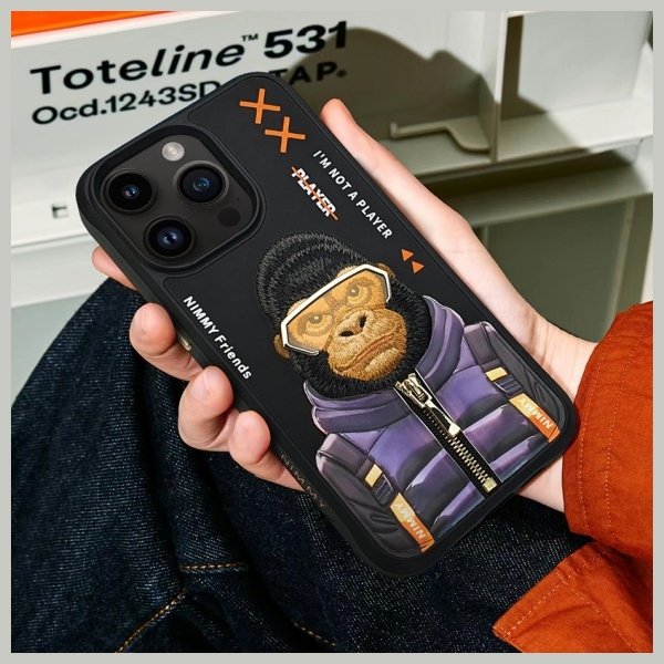 Nimmy Cool&Cute 2.0 Monkey dėklas iPhone 15 Pro – juodas - Image 8