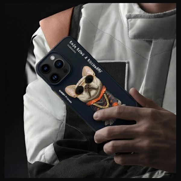 Nimmy Glasses Cool Dog dėklas iPhone 15 Pro – juodas - Image 10