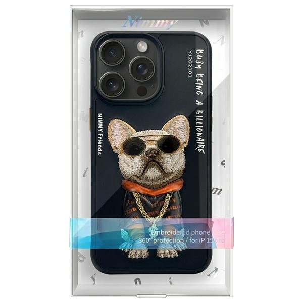 Nimmy Glasses Cool Dog dėklas iPhone 15 Pro – juodas - Image 11