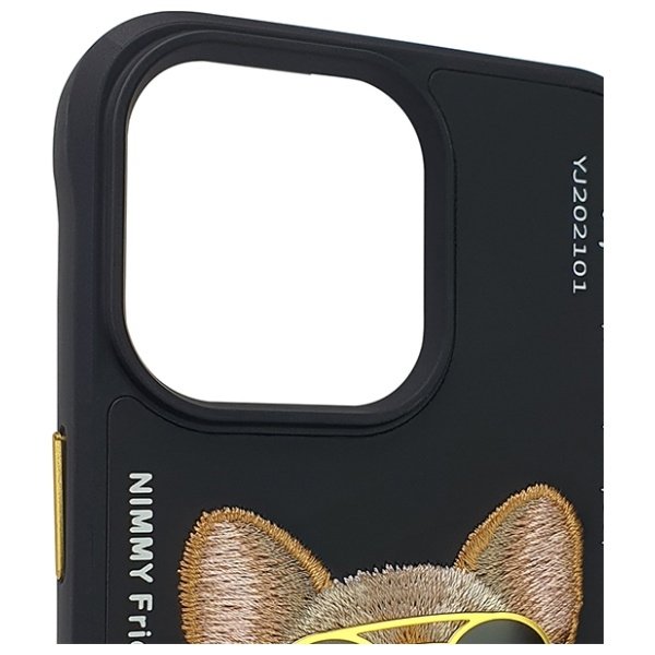 Nimmy Glasses Cool Dog dėklas iPhone 15 Pro – juodas - Image 3