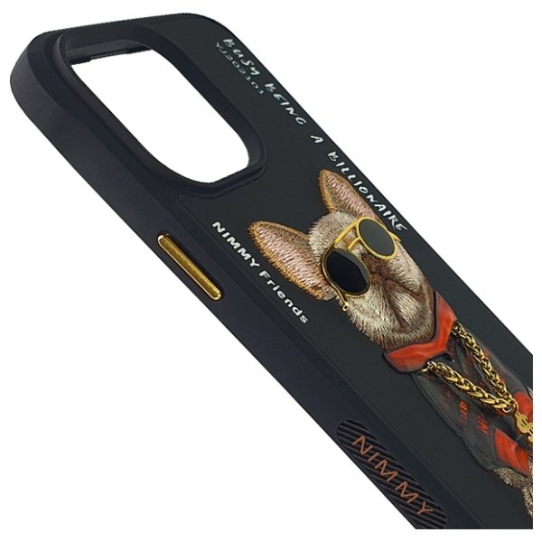 Nimmy Glasses Cool Dog dėklas iPhone 15 Pro – juodas - Image 4