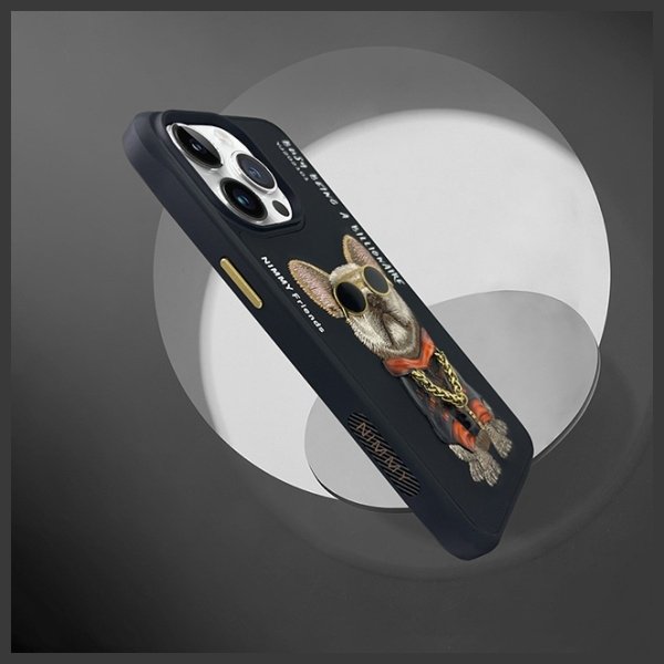Nimmy Glasses Cool Dog dėklas iPhone 15 Pro – juodas - Image 8