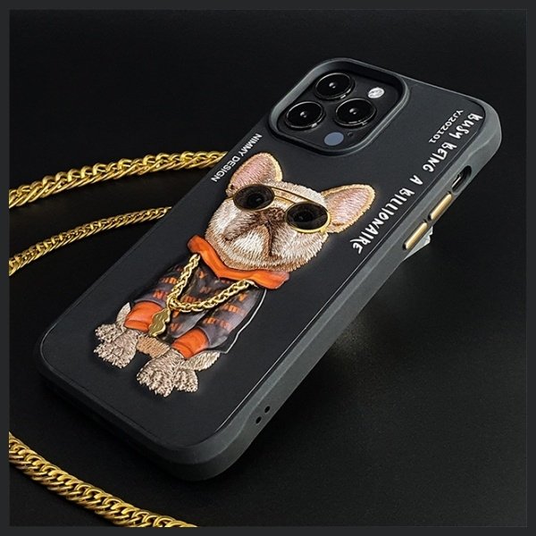 Nimmy Glasses Cool Dog dėklas iPhone 15 Pro – juodas - Image 9