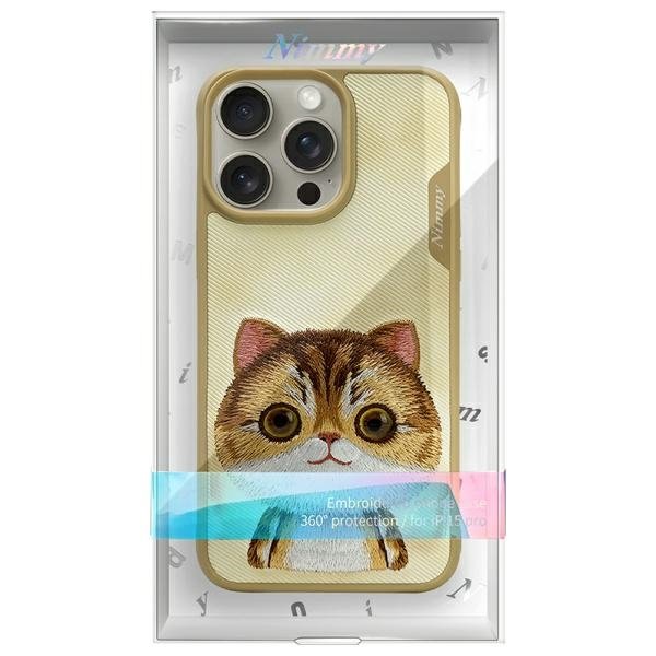 Nimmy Big Eyed Pet 2.0 Cat dėklas iPhone 15 Pro – žalias - Image 10