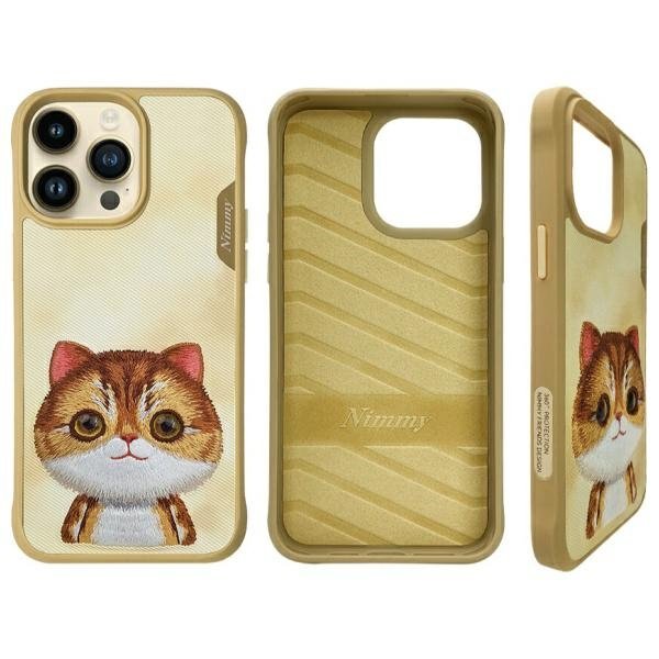 Nimmy Big Eyed Pet 2.0 Cat dėklas iPhone 15 Pro – žalias - Image 2