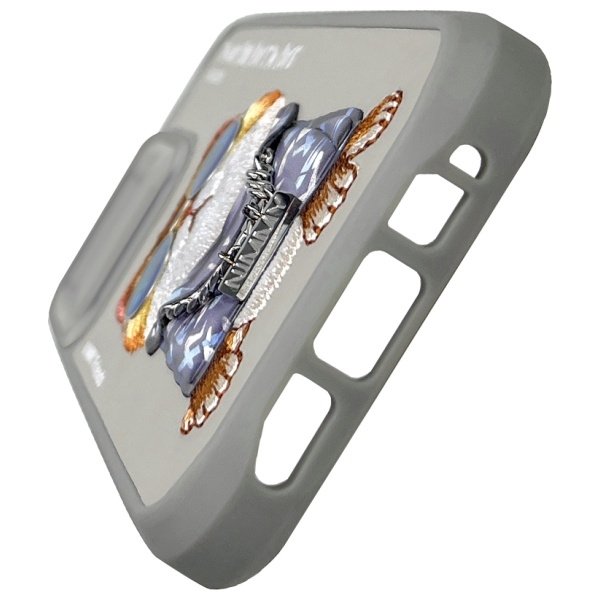 Nimmy Glasses Cool Cat dėklas iPhone 15 Pro – pilkas - Image 6