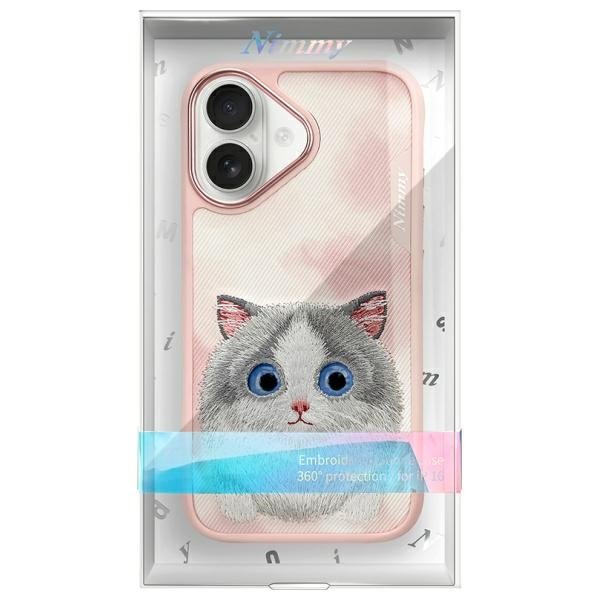 Nimmy Big Eyed Pet 2.0 Cat dėklas iPhone 16 – rožinis - Image 12