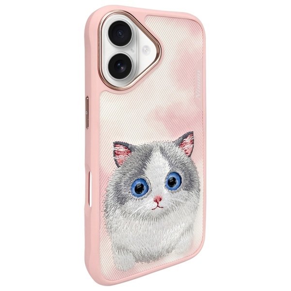 Nimmy Big Eyed Pet 2.0 Cat dėklas iPhone 16 – rožinis - Image 2