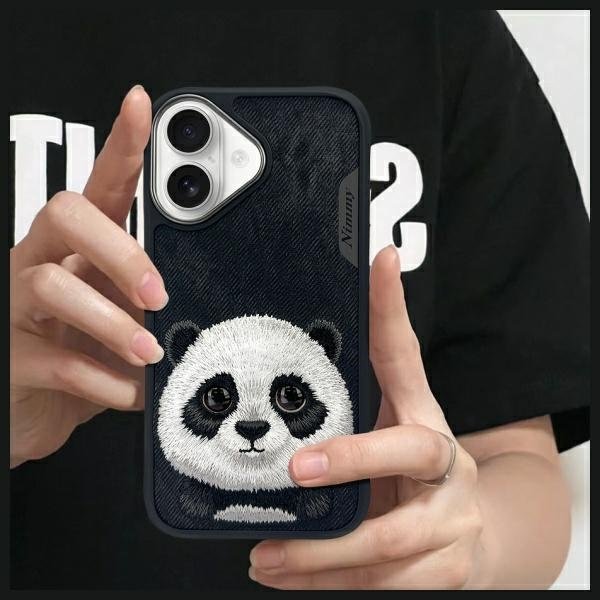 Nimmy Big Eyed Pet 2.0 Panda dėklas iPhone 16 – juodas - Image 11