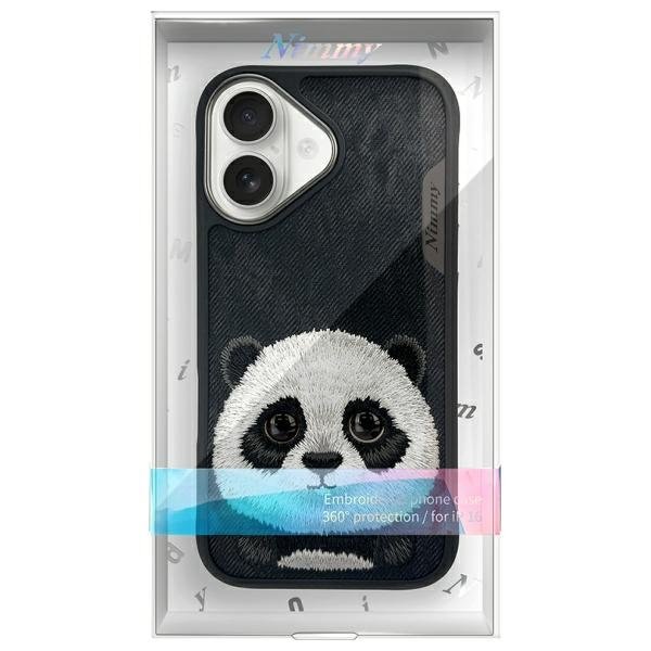 Nimmy Big Eyed Pet 2.0 Panda dėklas iPhone 16 – juodas - Image 12