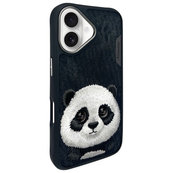 Nimmy Big Eyed Pet 2.0 Panda dėklas iPhone 16 – juodas - Image 2