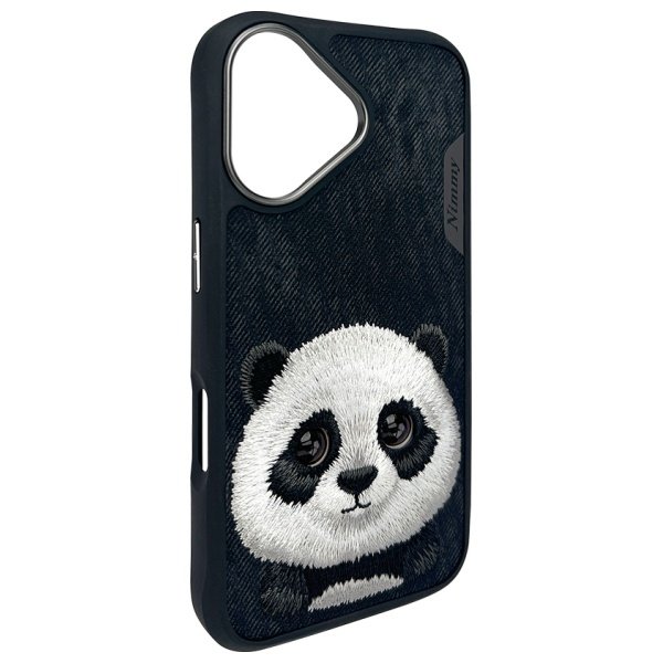 Nimmy Big Eyed Pet 2.0 Panda dėklas iPhone 16 – juodas - Image 4