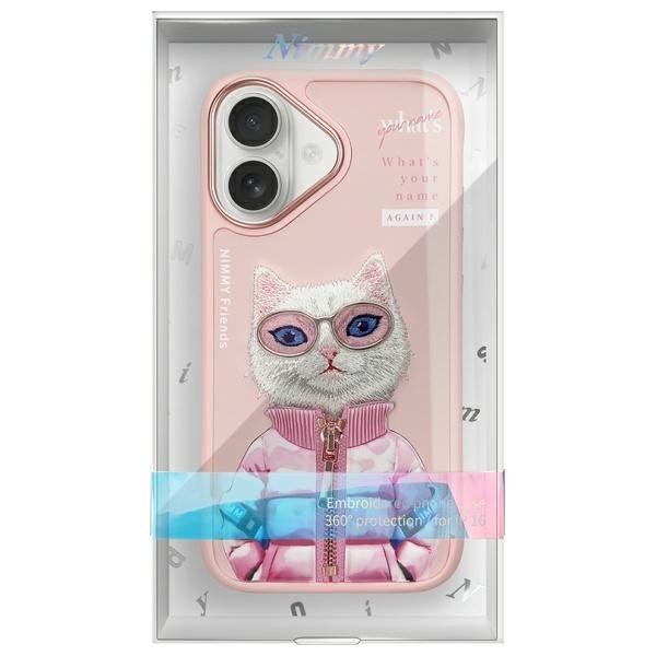 Nimmy Cool&Cute 2.0 Cat dėklas iPhone 16 – rožinis - Image 12