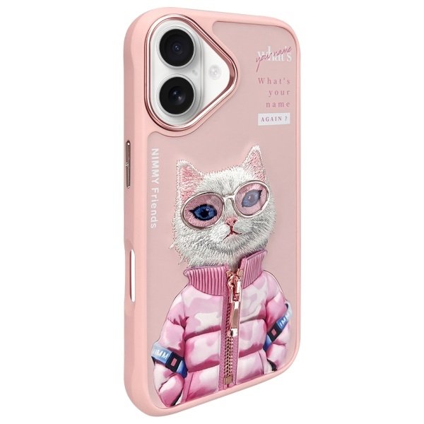 Nimmy Cool&Cute 2.0 Cat dėklas iPhone 16 – rožinis - Image 2