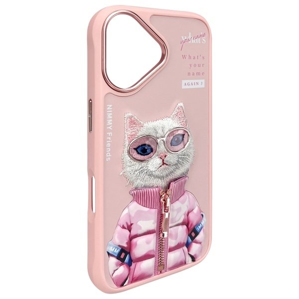 Nimmy Cool&Cute 2.0 Cat dėklas iPhone 16 – rožinis - Image 4