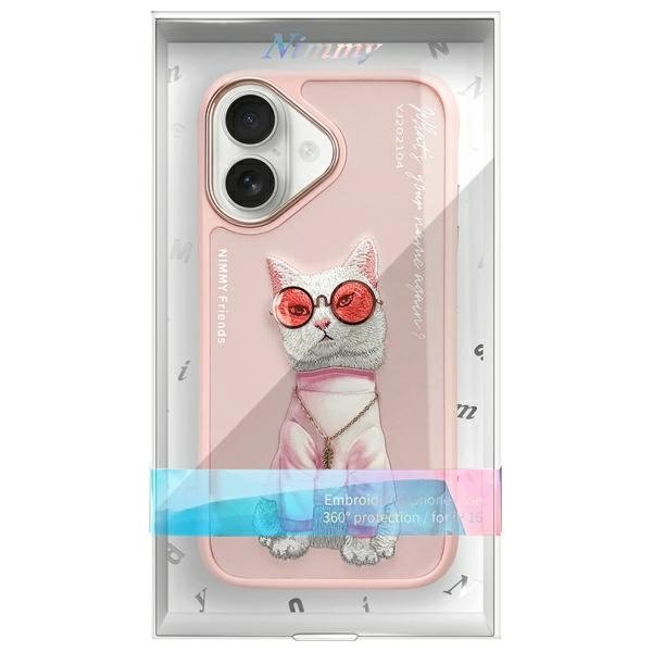 Nimmy Glasses Cool Cat dėklas iPhone 16 – rožinis - Image 11