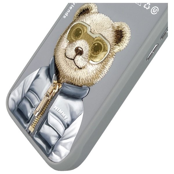 Nimmy Cool&Cute 2.0 Bear dėklas iPhone 16 – pilkas - Image 7