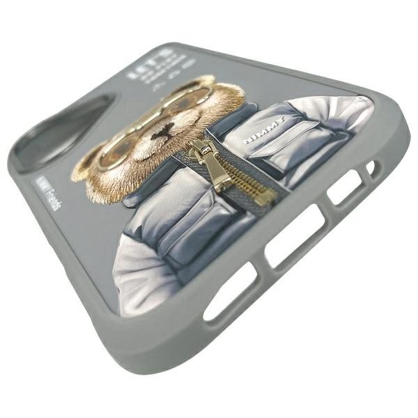 Nimmy Cool&Cute 2.0 Bear dėklas iPhone 16 – pilkas - Image 8