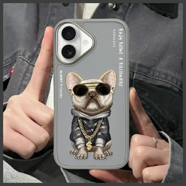 Nimmy Glasses Cool Dog dėklas iPhone 16 – pilkas - Image 10