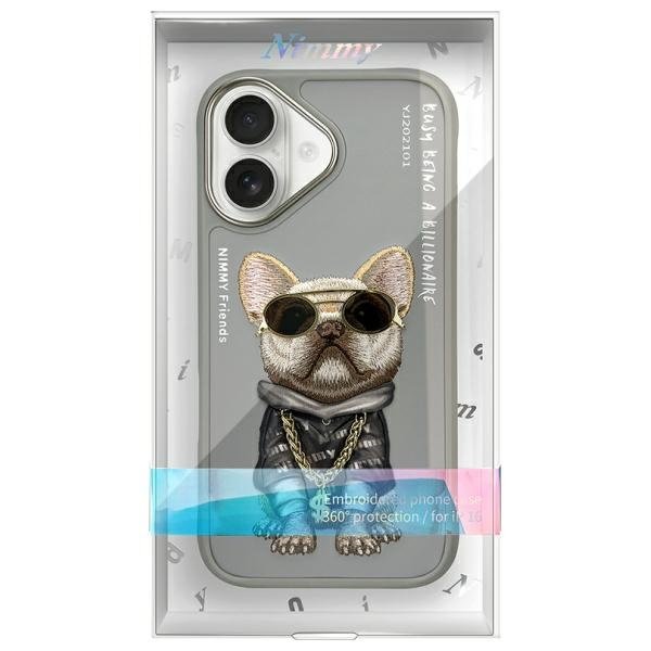 Nimmy Glasses Cool Dog dėklas iPhone 16 – pilkas - Image 11