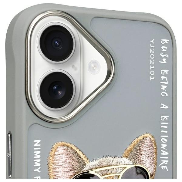 Nimmy Glasses Cool Dog dėklas iPhone 16 – pilkas - Image 3